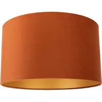 QAZQA Stofflampeskjerm oransje med gullinteriør 35/35/20