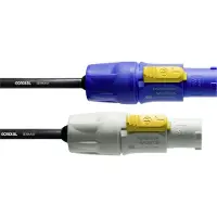 Cordial CFCA 1,5 FCB strømkabel [1x PowerCon-kontakt - 1x PowerCon-kontakt] 1,5 m blå/hvit
