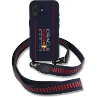 Red Bull Silicone Vertical Logo Magsafe Case + Crossbody Strap Iphone 16 Telefondeksel