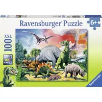 Ravensburger Blant Dinosaurene-puslespill 100 Stykker