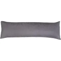 Borg Living Putetrekk 50x150 cm - 100% bomullssatin - Multipute - Klassiske mørkegrå striper