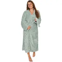 Borg Living Morgenkåpe - Str. L/XL - Mintfarget - Myk korallfleece badekåpe -