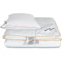 Borg Living Dynesett - Sommerdyne 150x210 cm + pute med gåsedun - Sommer gåsedunsdyne og putesett -