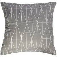 Borg Living Putetrekk 60x63 cm - Grafisk harlekin - Grå - 100% bomullssateng