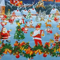 Borg Living Julevoksduk - 5 meters rull - Voksduk med julemotiv - 140 cm bred