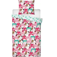 Squishmallows sengetøy - 100 % bomull - Barnesengetøy 140x200 cm