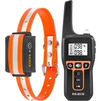 Rojeco 1000 m elektrisk bjeffehalsbånd PD529 (oransje)