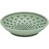 Beeztees silikon slikkematte skål - grønn: L 19 x B 19 x H 4,5 cm