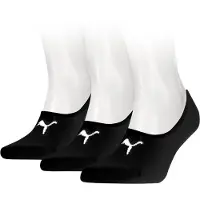 Puma Unisex Footie 3 Pack, Clothing, Black, 43-46