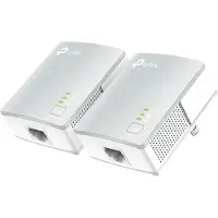 TP-LINK TL-PA4010 KIT - Starter Kit - strømlinjeadaptersett HomePlug AV (HPAV) - veggpluggbar (en pakke 2)