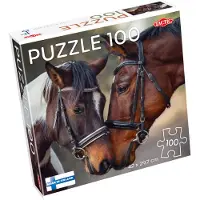 Tactic Puzzle Lovers Horses in Love 100 stk puslespill, 100 stk, Dyr