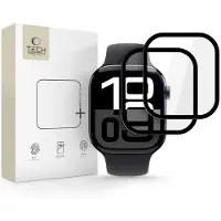 TechProtection Apple Watch Series 11/10 Glass Flex+ Hybrid skjermbeskytter - 46mm - 2 stk. - Svart kant