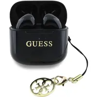 GUESS Glossy Effect Printed Classic Logo & Charm TWS-hodetelefoner - svart