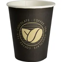 Abena Gastro-Line Kaffebæger 24cl - brun, Beans, 9cm, Ø8cm, PE/pap, 8 oz - pakke a 50stk