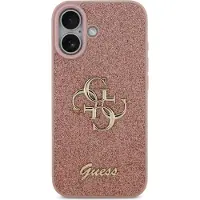 GUESS iPhone 17 Fixed Glitter 4G Metal Logo Deksel - Rosa