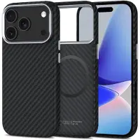 TechProtection iPhone 17 Pro Ion Carbon Plast-deksel - MagSafe-kompatibel - Svart / sølv