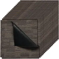 Vevor teppefliser gjenbrukbare 610x610 mm, 24 stk. modulært teppe firkantet teppe, kommersielt gulv mykt polstret for sømløst trekk 8,9㎡, enkel gjør-det-selv-utskifting for stue soverom innendørs, grå