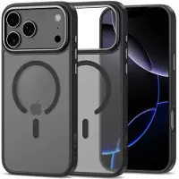 Tech-Protect iPhone 17 Pro MagEdge-deksel - MagSafe-kompatibel - matt svart / Gunmetal