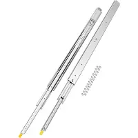 Vevor 1 par fullt uttrekkbare skuffeskinner 18 20 22 28 30 32 36 38 40 44 48 52 56 60 tommer, 500 lbs lastekapasitet låsbare skuffeskinner, kulelager med låsbar sidemontert skuffeskinne