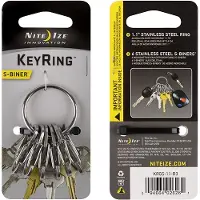Niteize Nite Ize KeyRing, Nøkkelkarabin, Rustfritt stål, Rustfritt stål, 22 g