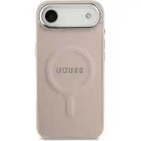 GUESS iPhone Air Saffiano Hybrid-deksel - MagSafe Kompatibel - Rosa