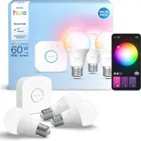 Philips Hue White & Color Ambiance Essential Starter Kit: 3 E27-smartlyspærer (806 Lm)