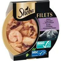 Sheba Filets 16 x 60 g - Kylling med reker