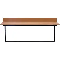 Vevor Balkonghengebord, 15 x 39 tommer sammenleggbart balkongrekkverksbord, utendørs balkongbarbord for rekkverk, justerbart i 5 nivåer, passer til rekkverk fra 1" til 5,3", serveringsbord for terrass