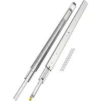 Vevor 1 par fullt uttrekkbare skuffeskinner 16 18 20 24 30 35 37,4 59 24 32 36 40 48 60 tommer, 500 lbs lastekapasitet Låsbare skuffeskinner, kulelager med låsbar sidemontert skuffeskinne