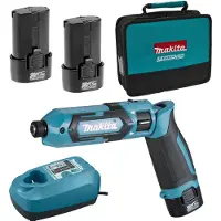 Makita TD022DSE - Støtdriver - trådløs - 1/4" sekskantspor - 45 N·m - 2 batterier - 7.2 V