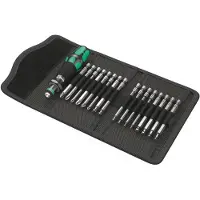 Wera Kompakt 60 KK, Støpselsett, 1/4, Metrisk, 17 hoder, 10,15,20,25,30,40 mm, PH1, PH2, PH3, PZ1, PZ2, PZ3