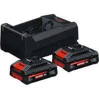 Bosch Starter-set 2x Exba18v-40 Batterilader
