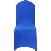 Vevor 50 stk. kongeblå stoltrekk, polyester spandex stoltrekk, stretchtrekk for bryllupsfest, spisestue, bankett, flate stoltrekk, passer til stolmål opptil 20,08 x 17,72 x 37,4 tommer