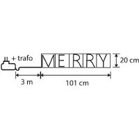 Luca Lighting Julevegglampe svart MERRY inkl. LED med timer IP44 - Yoro
