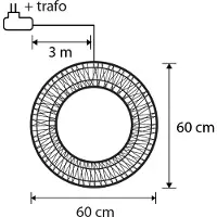 Luca Lighting Juleanheng lys krans sølv 60 cm inkl. LED IP44 - Nawa