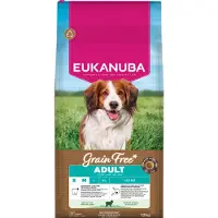Eukanuba Grain Free Adult Small & Medium med lam - Sparepakke: 2 x 12 kg