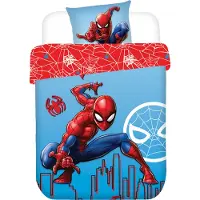 Marvel Spiderman sengetøy - 100% bomull - Barnesengetøy 140x200 cm - Spiderman klar til kamp