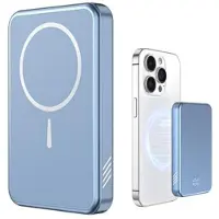 Mtp Products C10 Bærbar 15W magnetisk trådløs strømbank 5000mAh - blå