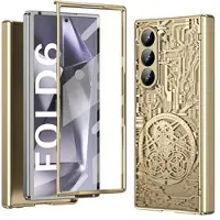 Mtp Products Samsung Galaxy Z Fold6 Mechanical Legend Galvanisert plast-deksel - gull