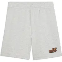 Puma Essentials Logo Lab Relaxed Shorts Youth, Shop, Light Gray Heather, 11-12Y