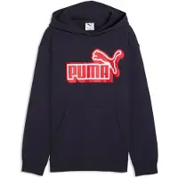 Puma Essentials Logo Lab Relaxed Hoodie Youth, Sweatshirts, New Navy, 9-10Y