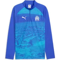Puma Olympique de Marseille Warm Up Quarter-Zip Jersey Men, Football, Royal Sapphire/Aqua, L