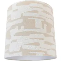 QAZQA Stofflampeskjerm hvit med beige striper 40/40/40