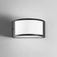 In.tec® Utendørs vegglampe Austin, svart, bredde 25 cm, metall, IP54