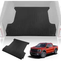 Vevor lasteplanmatte, passer til 2015-2023 Ford F150 5,5 FT kort lasteplan, 66,5" x 64" gummibelegg til lasteplan, 1/4" tykk lasteplanmatte, biltilbehør for allværsbeskyttelse, forhindrer skli eller s