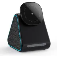 Mtp Products Multifunksjonell 15W MagSafe trådløs lader med Bluetooth-høyttaler DM-23 - Svart