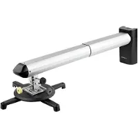 StarTech.com Startech Universal Projector Wall Mount, Projector Mount supports Short & Ultra Short Throw Projectors up to 33lb (15kg), Tilt/Swivel/Rotate, Adjustable height 16.5 to 27.7 from Wall - In-wall Cable