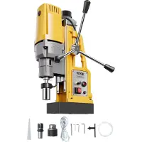 Vevor magnetisk drill, 1400W motor 2 tommer borediameter, 2922 lbf bærbar elektrisk magnetborepresse, 0-750 o/min variabel hastighet, boremaskin for metalloverflater, industri og forbedring av hjemmet