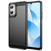 Mtp Products Motorola Moto G06/G06 Power Børstet TPU-deksel - karbonfiber - svart