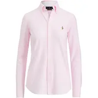Ralph Lauren for woman. 211664416001 Pink striped knitted oxford shirt (XS), Casual, Cotton, Long sleeve